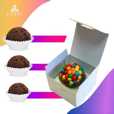 Imagem de Caixinha Para Brigadeiro Unitário - 25 Unidades - 6x6x4 CM - no-brand