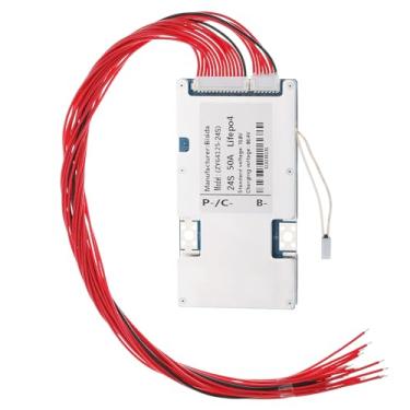 Imagem de Bisida Placa De Proteção Pcb Para Sistema Gerenciamento Bateria Lifepo4 24S Bms 72V 50A Com Fio Equilíbrio E Ntc, Dez Proteções Funcionais, Porta Comum, Pacote (24S 50A)