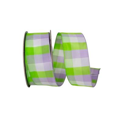 Imagem de Reliant Ribbon Celine Check Fita de borda com fio, cítrico/lavanda