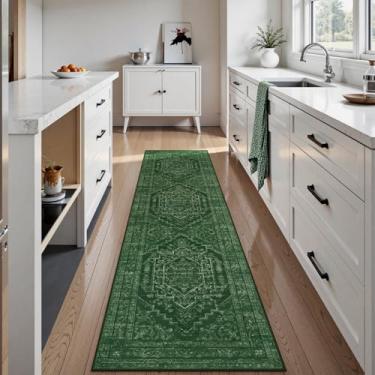 Imagem de Uphome Tapete de corredor de cozinha longo lavável, tapete macio de 5 x 20 cm para corredores, antiderrapante, tapetes de corredor de entrada de fazenda, camada baixa, resistente a manchas moderno