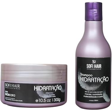 Imagem de Combo Sofi Hair Profissional com Shampoo e Máscara 300ml+300g Óleo de Ojon e Argan, Brilho e Hidratação