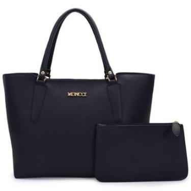 Imagem de Bolsa Pequim grande feminina casual cabe notebook faculdade trabalho alça de ombro fivela dourada-Feminino