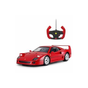 Imagem de Controle remoto por rádio escala 1/14 Ferrari F40 licenciado RC modelo carro com controlador de luz frontal abrir/fechar (vermelho)