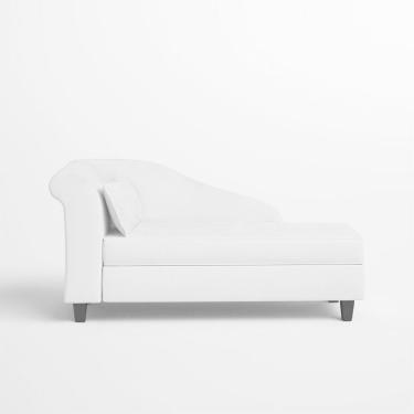 Imagem de Recamier Diva França 1,40m Suede Branco - Inova Decor