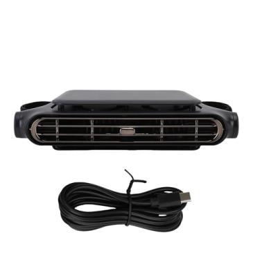 Imagem de POCREATION Ventilador de Assento Traseiro para Carro Sem Lâmina Com Bateria de 3000mAh, Ventilador de Resfriamento de Veículo Com 3 Velocidades Ajustáveis para Conforto Ao Dirigir. (Preto)