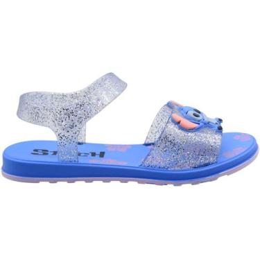 Imagem de Sandália Papete Infantil Grendene Kids To Play Ajustável Menina, Azul,
