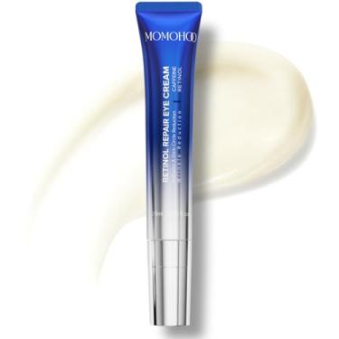 Imagem de MOMOHOO Creme para os olhos com cafeína retinol – Creme antienvelhecimento para os olhos com colágeno solúvel para inchaço, rugas e bolsas sob os olhos, fórmula hidratante e calmante para mulheres