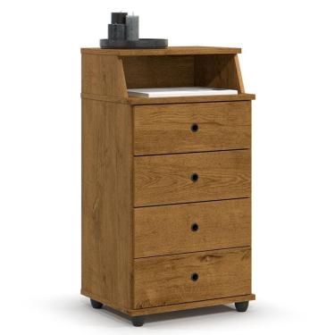 Imagem de Mesa de Cabeceira Quarto Luxo New II com 4 Gavetas