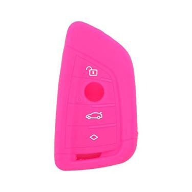 Imagem de SEGADEN Capa protetora de silicone para BMW X3 X4 X5 X6 4 4 botões Smart Remote Key Fob CV4907 Rose