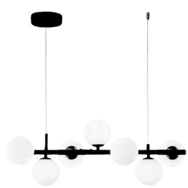 Imagem de Luminária Lustre 80Cm Jabuticaba 7 Globos Vidro Pendente - GIMPO