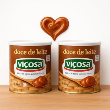 Imagem de Kit 2 Doce Leite Viçosa Tradicional 800g Minas Gerais Cremoso Premiado O Melhor Do Brasil Artesanal Sobremesa (Kit2LatasGrandes)