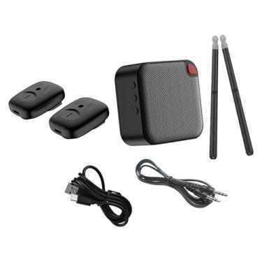 Imagem de YIJU Conversor de áudio para alto-falante 2 em 1, conjunto de bateria de ar, baquetas elétricas para prática