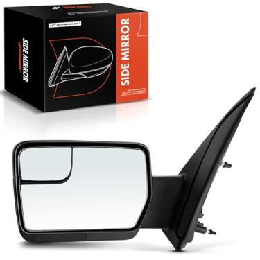 Imagem de A-Premium Espelho retrovisor elétrico do lado do motorista - compatível com Ford F-150 F150 2011 2012 2013 2014 - Espelho retrovisor externo externo preto não aquecido dobrável manual texturizado com