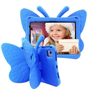 Imagem de Tading Capa para iPad de 10ª geração para meninas, capa borboleta para iPad 10ª geração, desenho 3D infantil à prova de espuma vinílica acetinada macia com suporte para iPad 2022 de 10 polegadas 10ª
