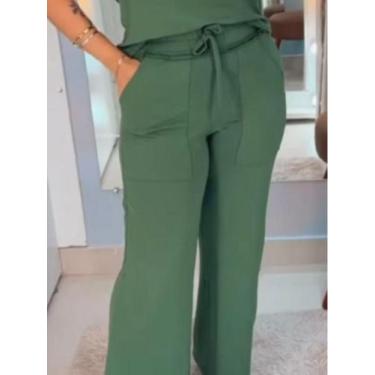 Imagem de Calça Brenda Verde Militar - Catarina Velásquez, Verde militar, m