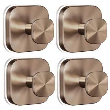 Imagem de Ganchos de ventosa para chuveiro, ganchos de chuveiro resistentes para parede de banheiro, janelas de vidro, portas lisas para pendurar toalhas, roupões, gancho reutilizável para grinaldas de Natal