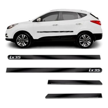 Imagem de Kit Friso Lateral Personalizado Modelo Largo Cor Preto Ix35 2010 a 202