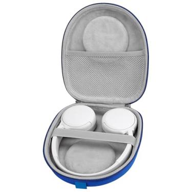Imagem de Linkidea Capa de transporte para fones de ouvido compatível com Sony WH-CH520, WH-CH510, MDR-ZX310, Skullcandy Riff 2, bolsa de viagem protetora de substituição com cabo, armazenamento de carregador