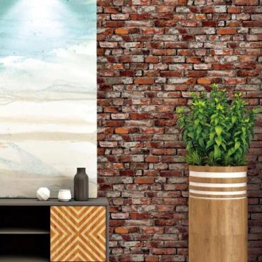 Imagem de Papel De Parede Tijolo Branco E Marrom - Ess1063 - Edantex