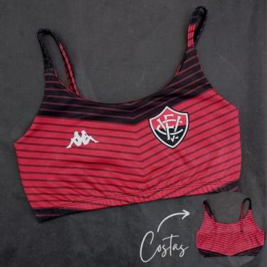 Imagem de Top Fitness Academia Cores Confortável Alça Fina Times Brasil - Estilo
