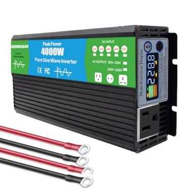 Imagem de Conversor de inversor de potência de 4000 watts, carro/caminhão 12V 24V 48V 60V 72V DC a 110V 220V CA Converter, com tela LED e 1C Pontos de onda seno,12V to 110V