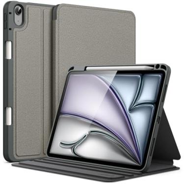 Imagem de JETech Capa para iPad Air 11 Polegadas M3/M2 (2025/2024), iPad Air 5/4 (2022/2020 5ª/4ª 10,9 Polegadas) com Porta-Pencil, Suporte Fino Tipo Fólio, Ativação/Repouso Automático (Cinza Espacial)