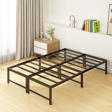 Imagem de Base de Cama, Marco de Ferro, Estrutura de Cama Resistente/ 35 CM A*141 CM L*195 CM C, Plataforma de Metal de Tamanho Casal, Suporte para Colchão de Alta Resistência