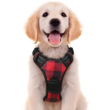 Imagem de Arnês para cães rabbitgoo No Pull, confortável, acolchoado, vermelho, 