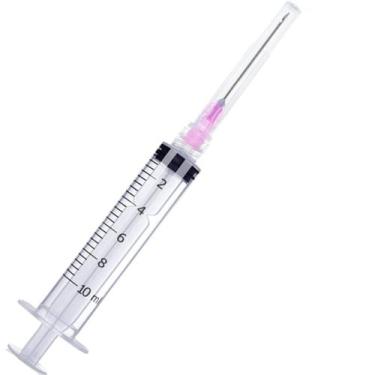 Imagem de Seringas de laboratório de 10 mL com 18 Ga e 1 cm de agulha Luer Lock 