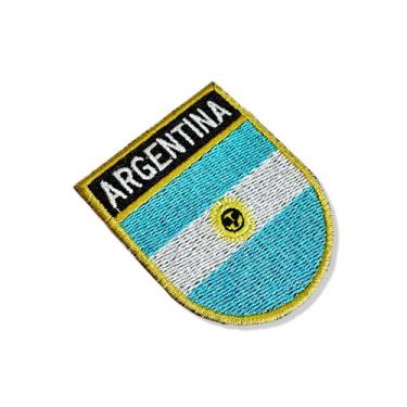 Imagem de BP0032E-011 Bandeira Argentina Patch Bordado 5,7x6,8cm - BR44