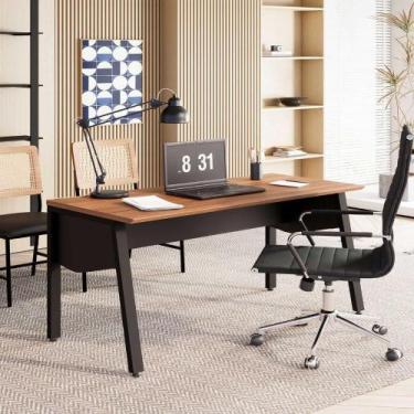 Imagem de Mesa Escritório 1,50m c/ Tampo Chanfrado e Pés Metálicos F5 - F5 Offic