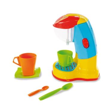 Imagem de Cafeteira Expresso Infantil Colorida Brinquedo Cozinha com Xícara Colher Maral