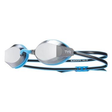 Imagem de TYR Blackops 140 EV Racing Mirrored Goggles Junior Fit, Silver/Blue/Black