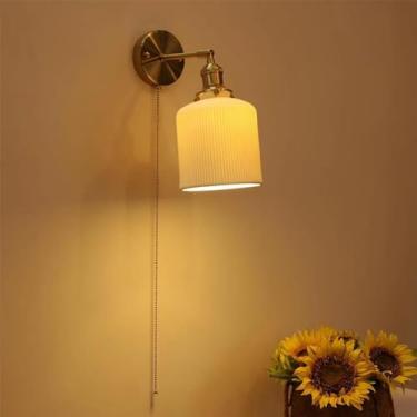 Imagem de Lâmpada De Parede De Latão Nórdico, Lâmpada De Parede Personalizada Criativa Retrô, Adequada Para Sala De Estar Corredor Bar Café Restaurante Iluminação Decorativa (Estilo 38)