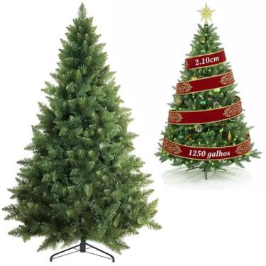 Imagem de Arvore de Natal Premium Cheia Pinheiro 210cm 1250 Galhos - Kadê