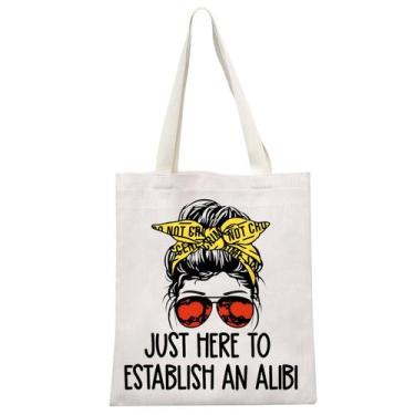 Imagem de Bolsa de maquiagem GJTIM True Crime Gift Seriel Killer Alibi Tote