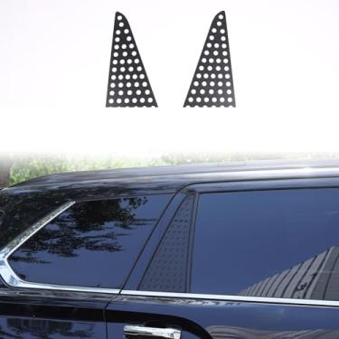 Imagem de Guarnição decorativa da tampa do pilar do pilar da porta traseira do carro para Toyota Sequoia 2022 2023 2024, acessórios de decoração de carro de liga de alumínio (janela traseira)