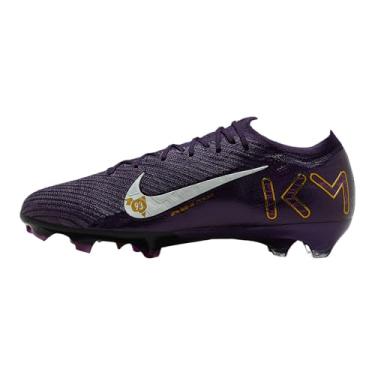 Imagem de Nike Chuteira Mercurial Vapor 16 Elite Kylian Mbappe FG de cano baixo (FQ8683-500, roxo grande/marfim claro), Roxo grande/marfim pálido, 35 BR