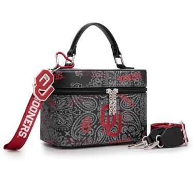 Imagem de Montana West X NCAA Bolsa tiracolo feminina designer bolsas esportivas alça superior, bolsa de mão com alça ajustável, Ou-preto, Esportes