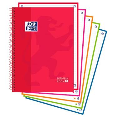 Imagem de Caderno Espiral Capa Dura – Oxford Europeanbook – 5 Materia – 120 Folhas – Vermelho