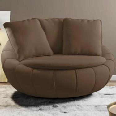 Imagem de Poltrona Sfera Base Giratória - Élpis Móveis - Molufan, Marrom