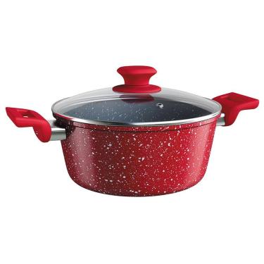 Imagem de Caçarola Euro Home Colorstone 5 Camadas Antiaderente Vermelha – 4,8 L