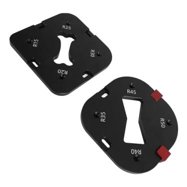 Imagem de Luocute Modelos de Roteadores e Gabaritos para Madeira, 2PCS Guias e Bordas Guias Com Fresa R15 R20 R25 R30 R35 R40 R45 R50 Radius Arc Chamfering Board