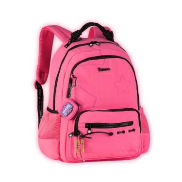 Imagem de Mochila Luluca de Costas Escolar Juvenil Viagem Meninas Kids, Rosa