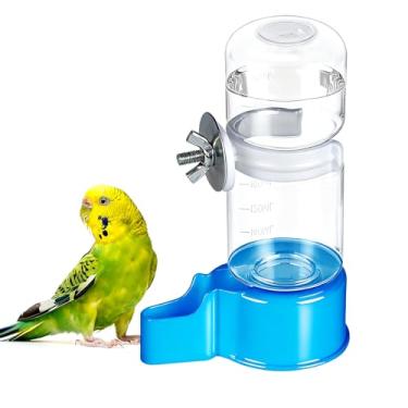 Imagem de BWOGUE Dispensador automático de água para pássaros, dispensador de água de periquito de 14 ml para gaiola, sem bagunça, alimentador de água para pássaros suspensos para periquitos de calopsita