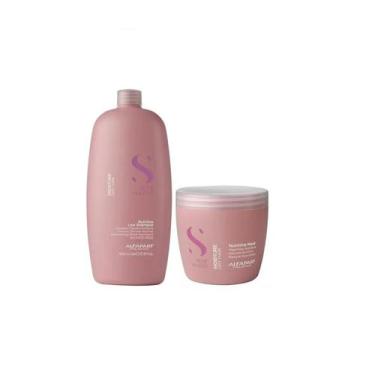 Imagem de Kit Alfaparf Shampoo Semi Di Lino Moisture 1 Litro + Máscara Moisture 