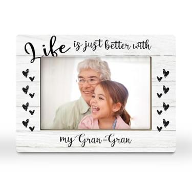 Imagem de CGBHW Porta-retrato para vovó Gigi, presente de netos, netos, melhor presente para avó de todos os tempos, porta-retratos para mulheres Grammy, 10 x 15 cm, horizontal para exibição de mesa