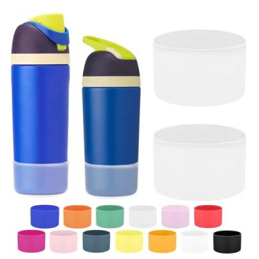 Imagem de Mity rain 2 peças de bota protetora compatível com garrafa de água infantil Owala 473 ml e 496 g, acessórios de bota de silicone para Owala Kids FreeSip 473 ml e flip 497 g (translúcido)