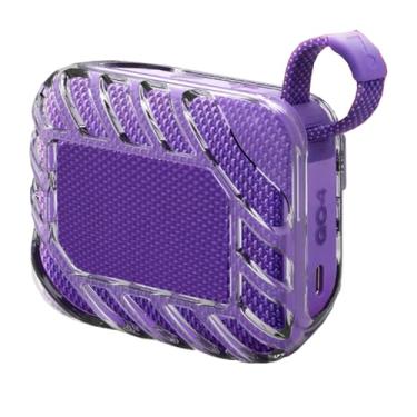 Imagem de NSHOLSTAME Capa transparente para alto-falante Go 4 Bluetooth, à prova de arranhões, à prova de choque, portátil, compatível com alto-falante Bluetooth JBL Go 4 (branco claro)