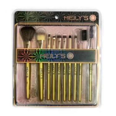 Imagem de Kit com 10 Pincéis para Maquiagem Meily's - Meilys